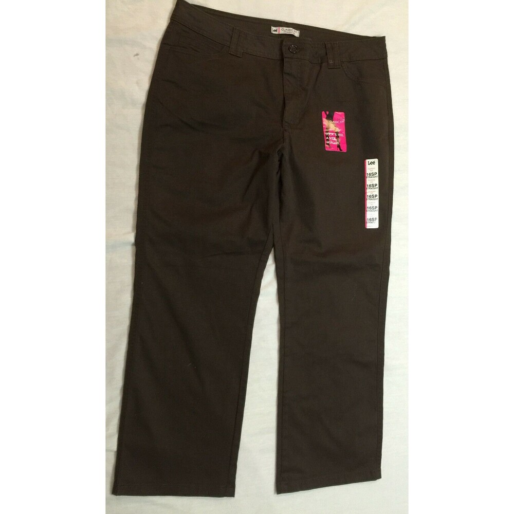 NWT LEE CLASSIC FIT STRAIGHT LEG WOMENS PANTS SIZE 16 PETITE
